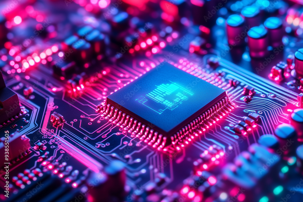 AI Technology and Computer Chip Interior Design AI Technology and Computer Chip Interior Design