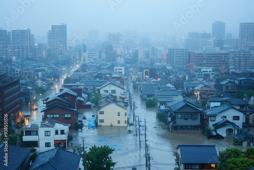 ゲリラ豪雨　水害　冠水 photo