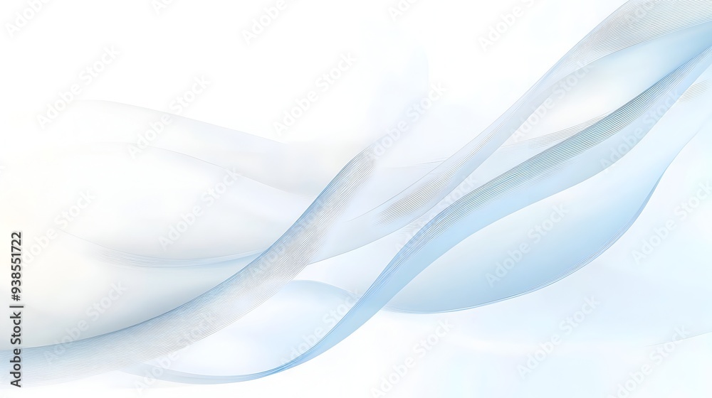 Fototapeta premium Clean minimalist white background with subtle curved lines and light blue gradients providing a modern elegant and professional look ideal for corporate presentations websites banners