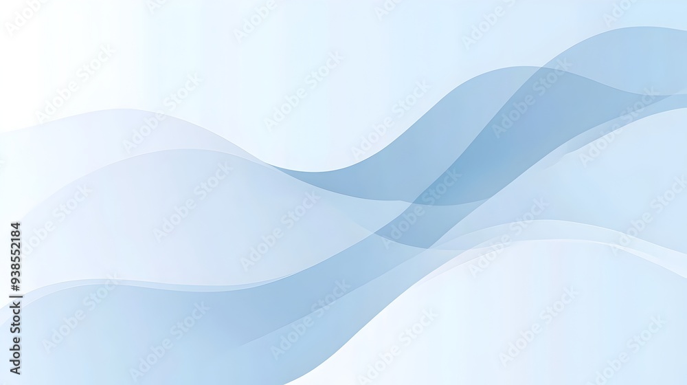 Fototapeta premium Elegant Gradient Background Transitioning from Light Blue to White with Simple Curved Lines Ideal for Professional Presentations Websites and Digital Designs