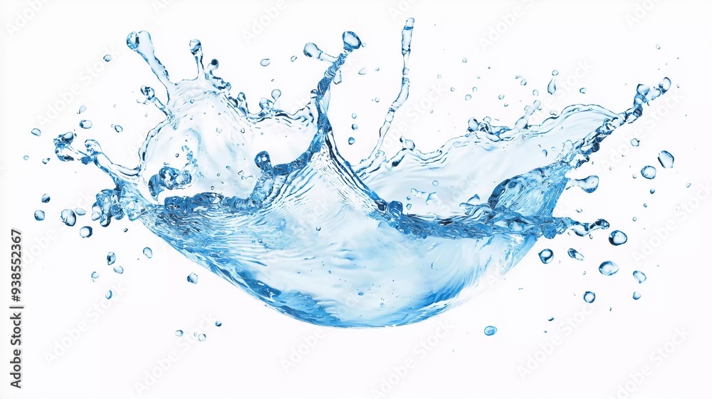 Obraz premium Water ,water splash isolated on white background,water splash which is very beautiful