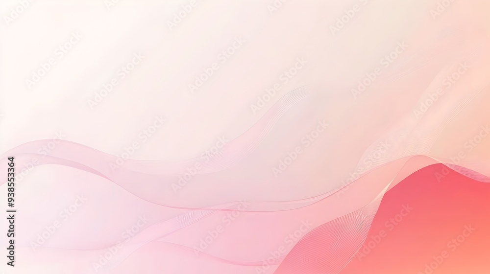 Fototapeta premium Smooth gradient background with a delicate light pink frame ideal for creating minimal and elegant presentation slides or digital media content The soft