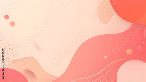 Elegant minimalist background featuring a thin light coral frame and soft pastel hues perfect for creating modern and contemporary presentations designs and digital artwork