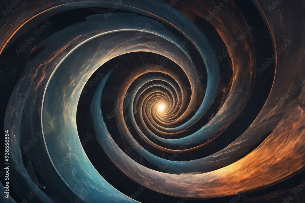 Fototapeta premium Abstract wavy spiral background.