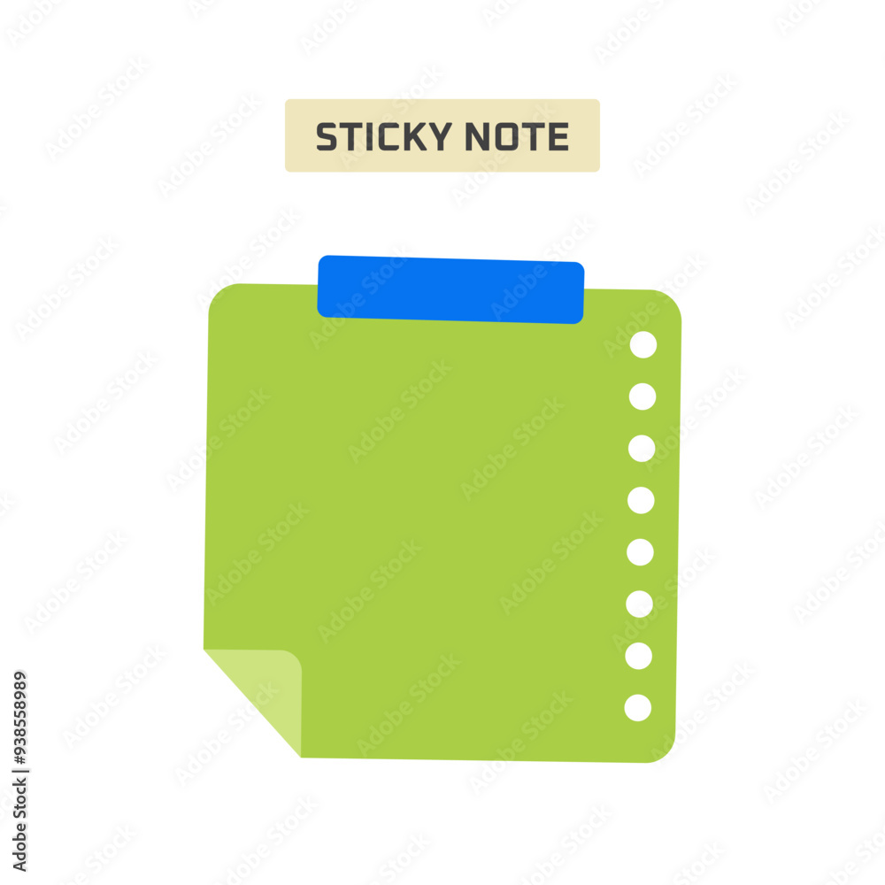 Icon Flat Sticky note fun dynamic color set Icon Flat Sticky note fun dynamic color set