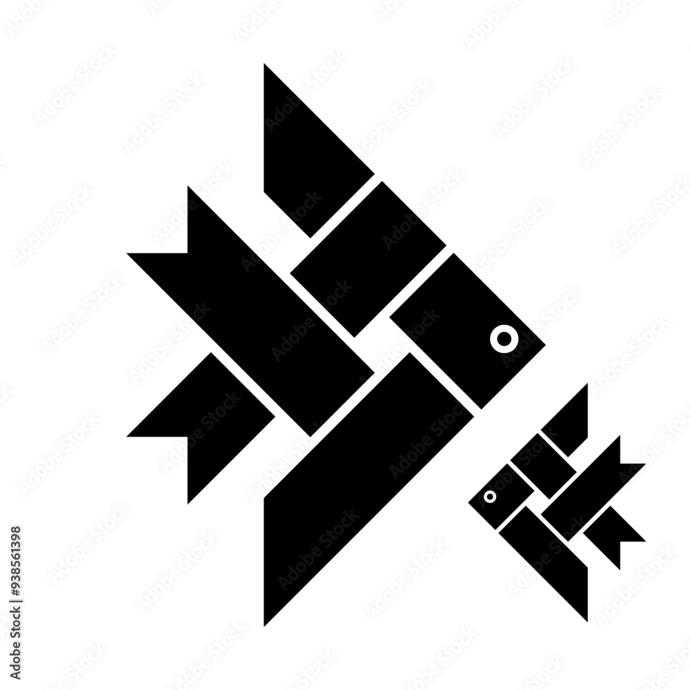 Plaid bamboo fish paper fish plain weaving