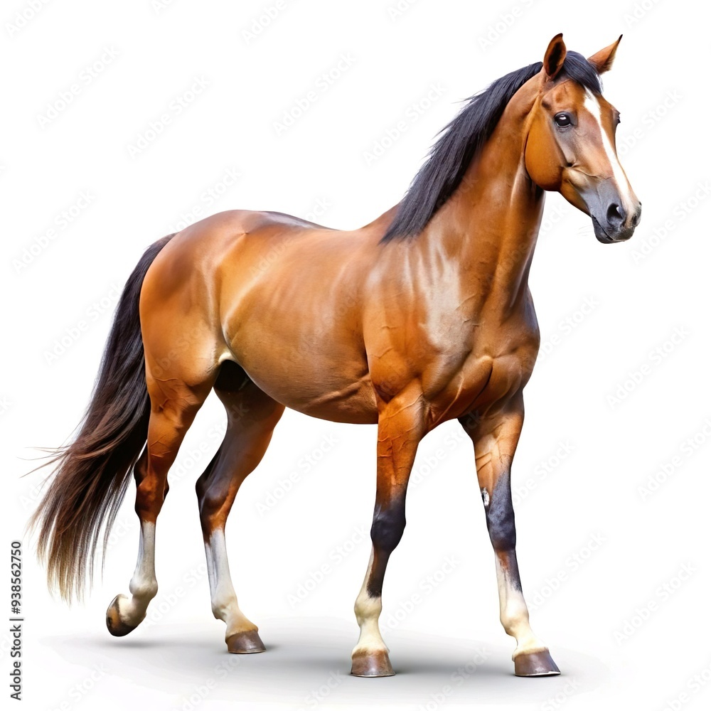 Obraz premium horse in white background