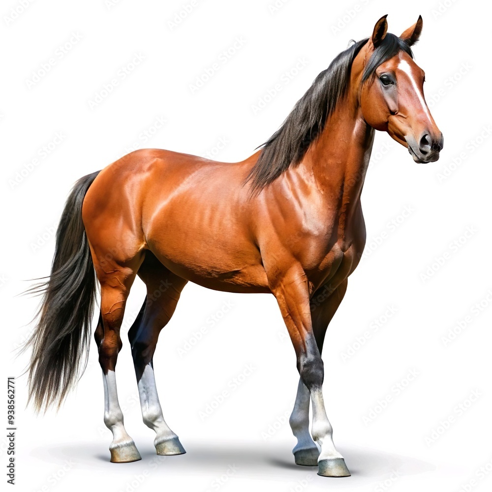 Obraz premium horse in white background