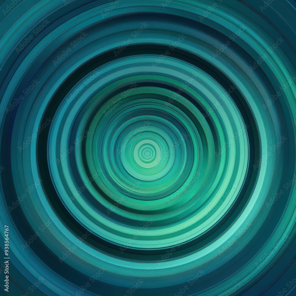 Abstract Teal and Green Concentric Circles Pattern - Modern Geometric Design. Abstract Teal and Green Concentric Circles Pattern - Modern Geometric Design.
