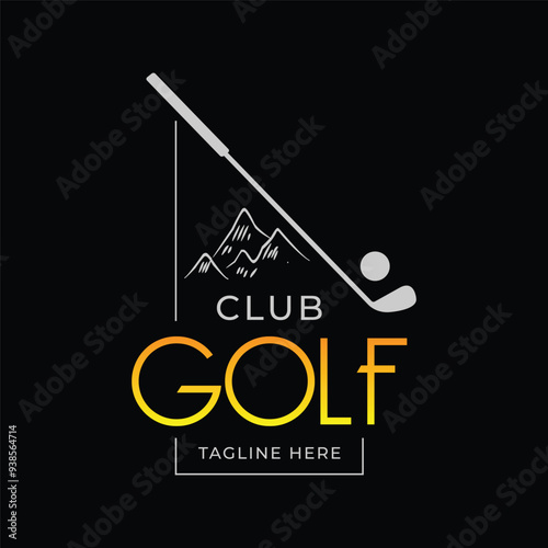 Golf club logo vector illustration template