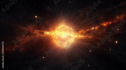 Wallpaper Mural Abstract Sunlight Imitation of Distant Galaxy Torontodigital.ca