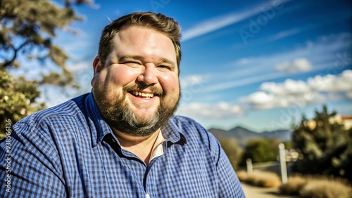 Happy Man Smiling Outdoors