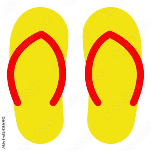 Flip flops Summer holiday icon illustration 