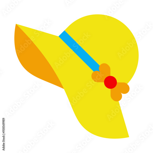 Sunhat Summer holiday icon illustration 