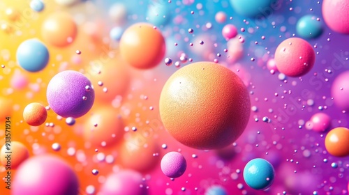 9. Holi festival, bright and colorful background with splashes of powdered colors, water balloons and pichkaris scattered, festive mood and playful atmosphere, 3D illustration