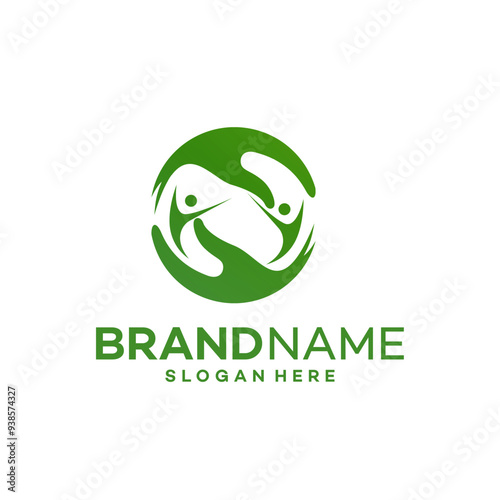 care people logo design vector illustration