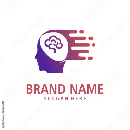 mind logo design vector illustration