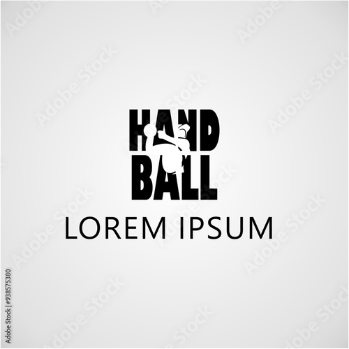 hand ball logo design vector illustration