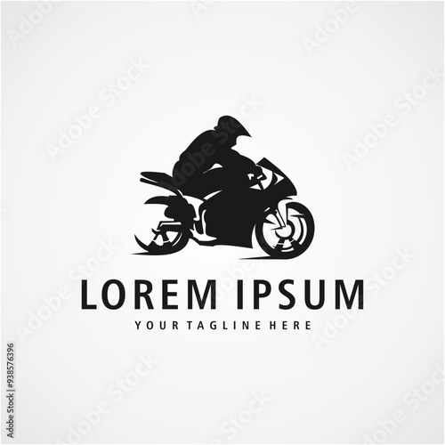 Motorcycle logo design vector illustration