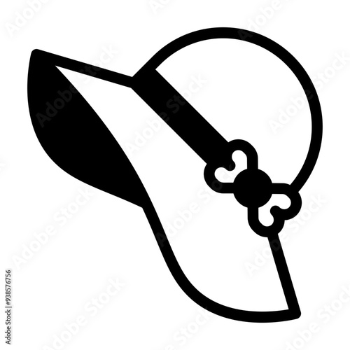 Sunhat Summer holiday icon illustration 