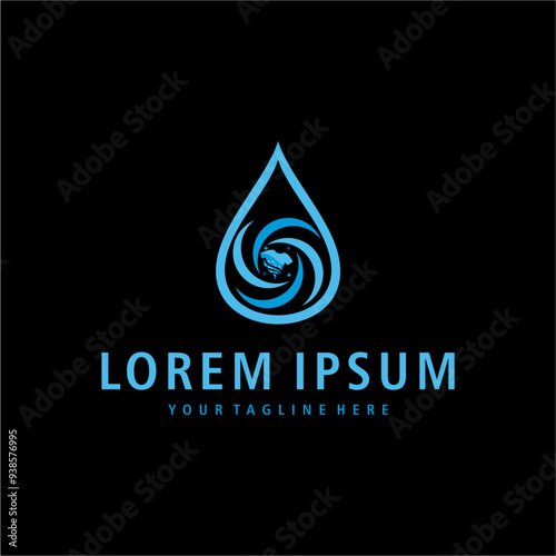 water logo design vector illustration