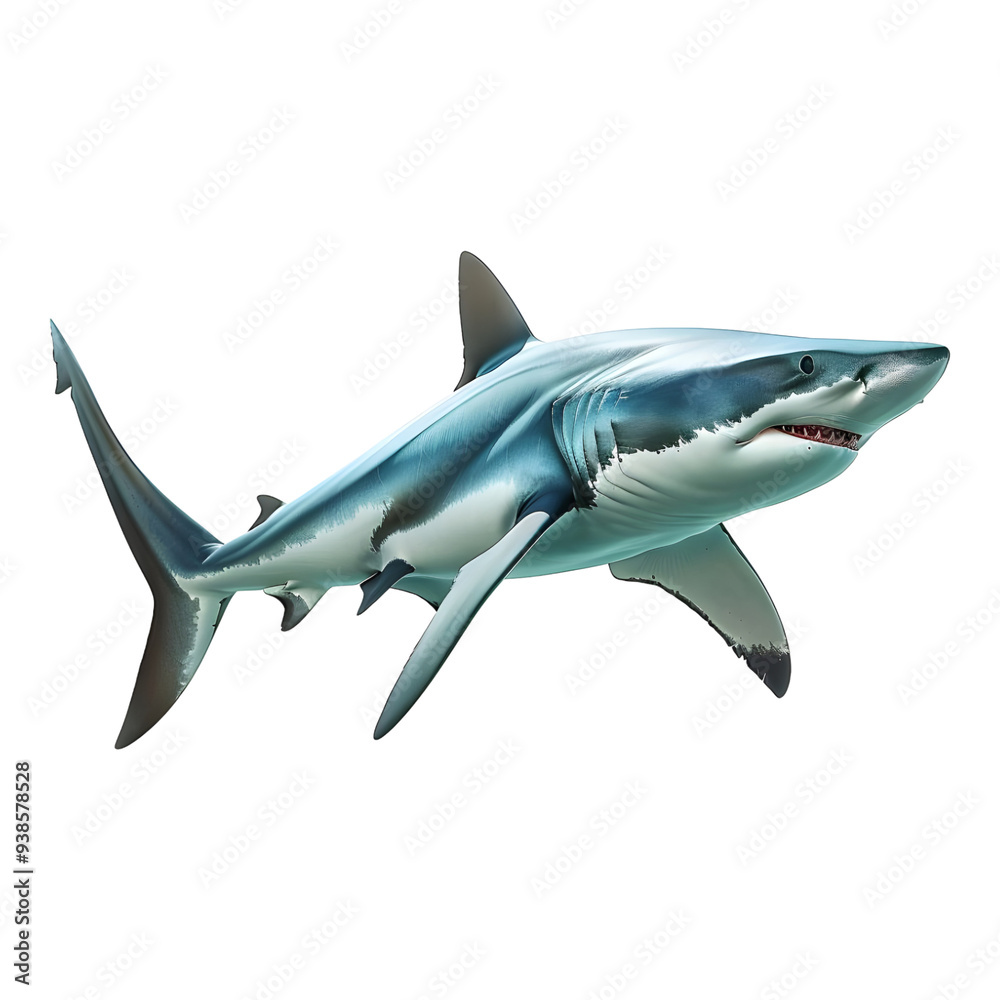 Obraz premium Shark isolated on transparent background 8K high detailed
