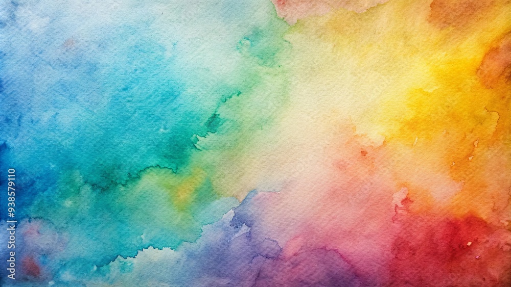 Obraz premium Abstract watercolor paper texture with blended colors and stains, artistic, paint, background, texture, watercolor, abstract