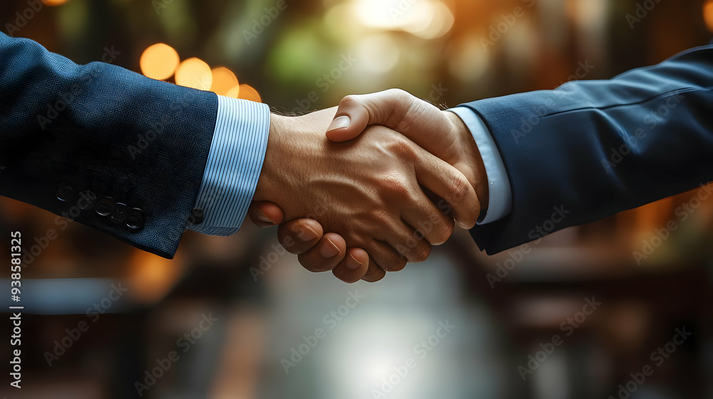Two men shake hands in a business agreement. Two men shake hands in a business agreement.