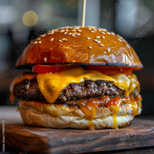 burger and fries