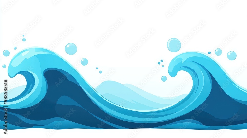 A vibrant blue wave design, blending modern elements with a playful, cartoonstyle texture for a fresh look. A vibrant blue wave design, blending modern elements with a playful, cartoonstyle texture for a fresh look.