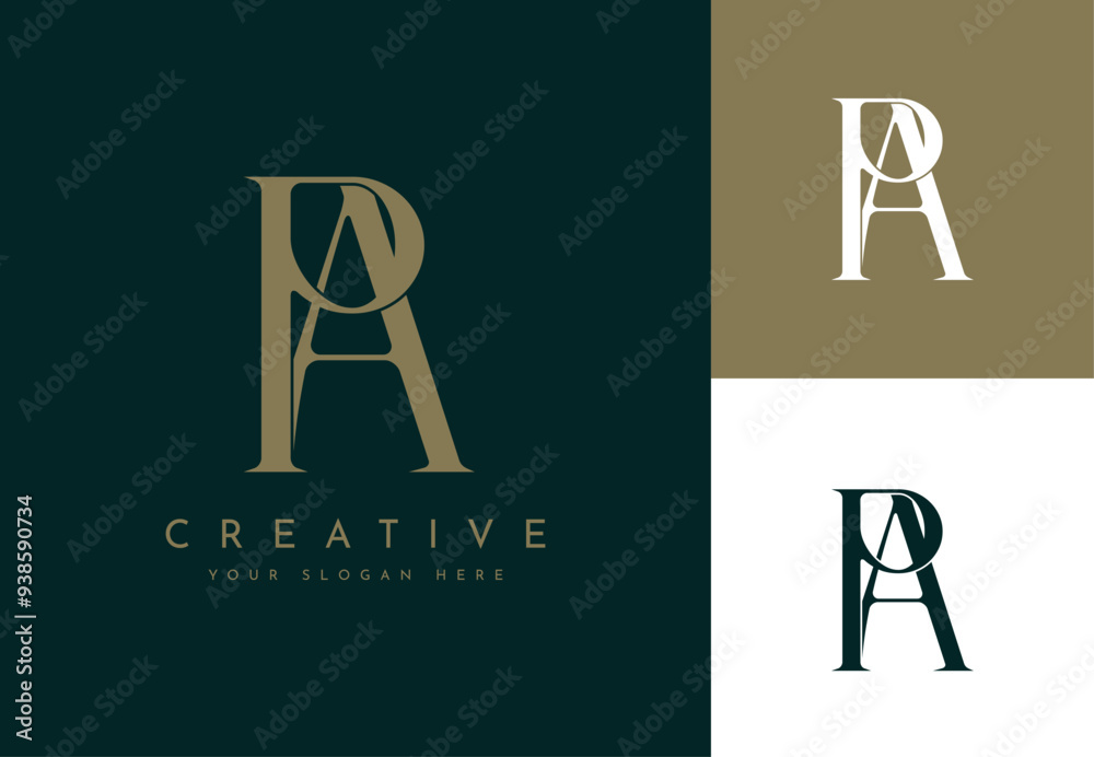 Luxury and modern PA monogram logo design Luxury and modern PA monogram logo design