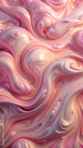 Abstract swirling texture background in soft pink and cream tones, smooth and fluid