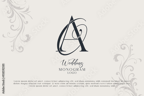 AO and OA wedding monogram logo