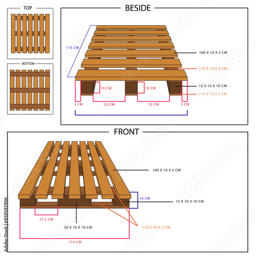 WOOD PALLET ILLUSTRATION VECTOR DESIGN