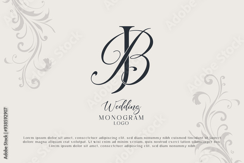 BJ and JB wedding monogram logo