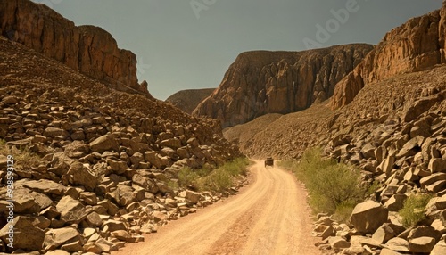  Exploring the rugged beauty of a desert canyon photo