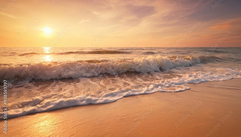 Sunset at the beach a serene moment captured Sunset at the beach a serene moment captured