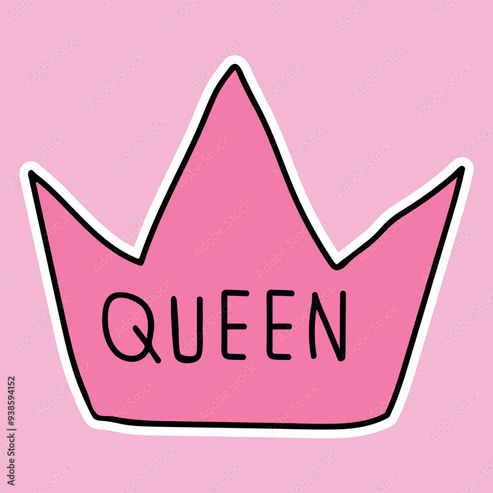 Pink Queen Crown with Bold Text on Pastel Background for Empowerment ...