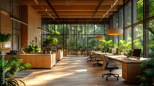 natural office  eco friendly office  white  clean  organized  