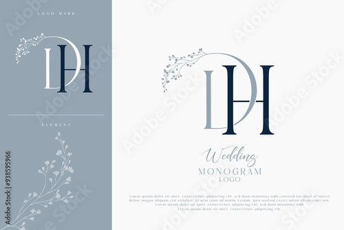 DH HD wedding initial monogram logo