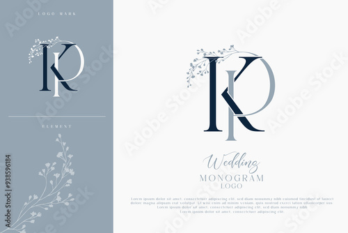 KP PK wedding initial monogram logo