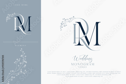 RM MR wedding initial monogram logo