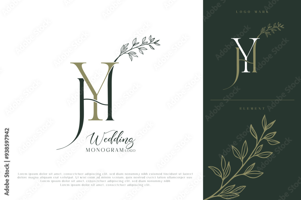 hy yh wedding initial modern and monogram logo hy yh wedding initial modern and monogram logo