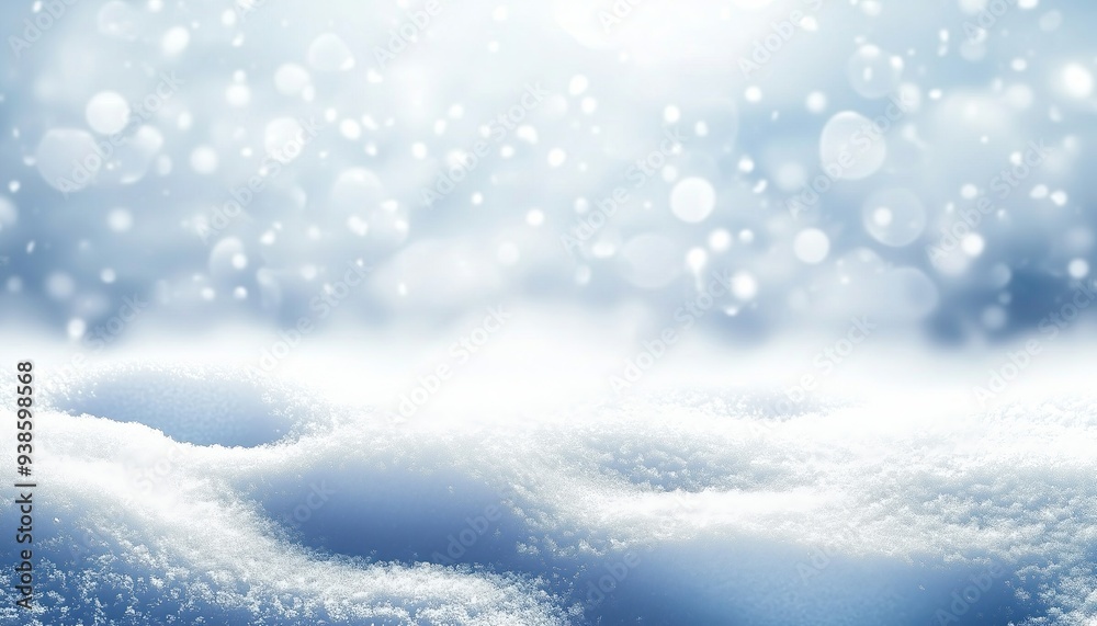 A Calm and Serene Snowy Landscape with Soft Light Effects A Calm and Serene Snowy Landscape with Soft Light Effects