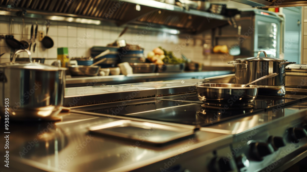 A tidy kitchen with gleaming surfaces and perfectly arranged utensils, exuding a sense of order. A tidy kitchen with gleaming surfaces and perfectly arranged utensils, exuding a sense of order.