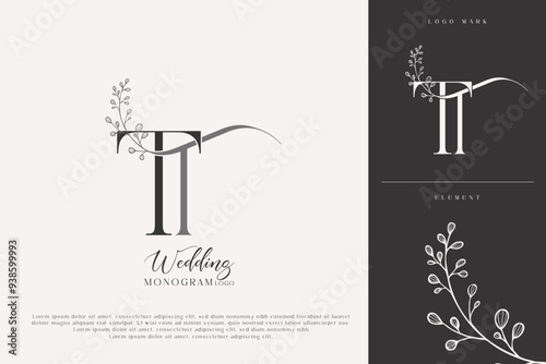 tt wedding initial monogram logo photo