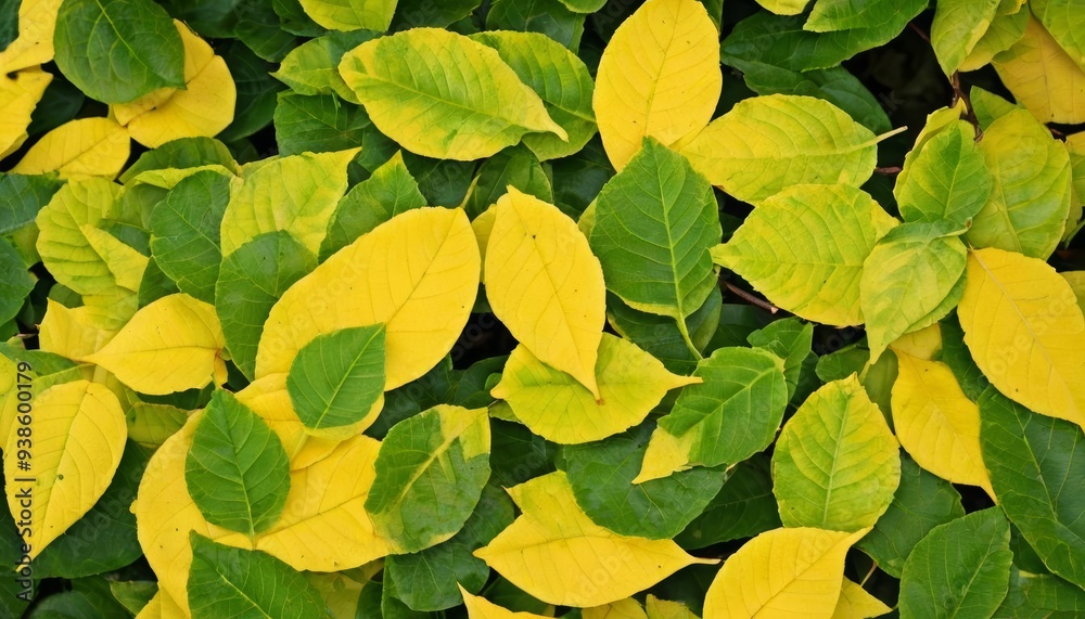 Vibrant autumn leaves in a closeup shot Vibrant autumn leaves in a closeup shot