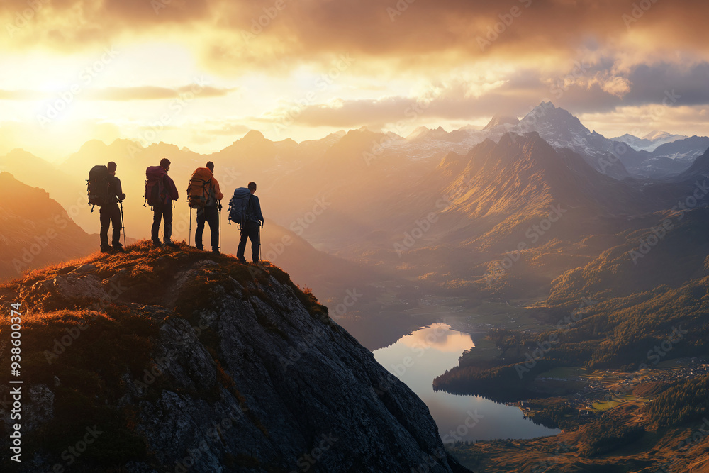 Fototapeta premium Mountaintop Sunrise.