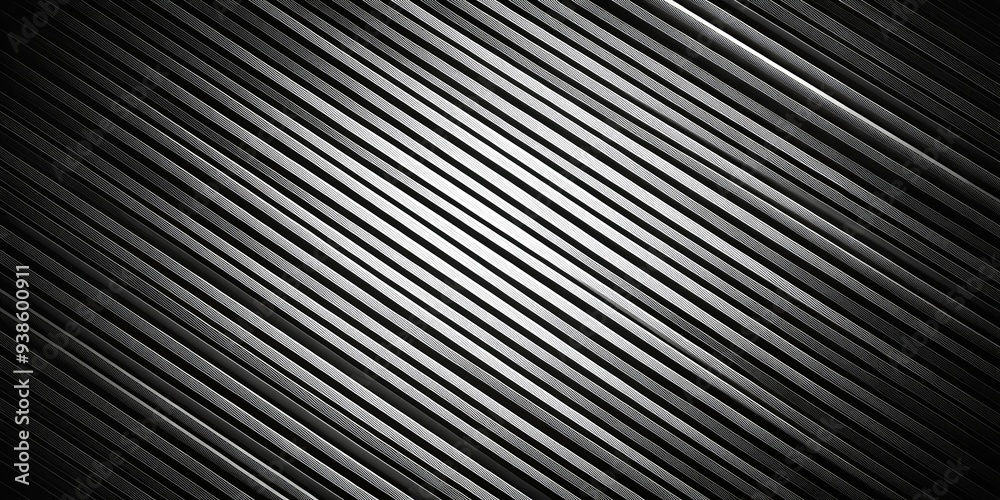Obraz premium Speedy black and white diagonal lines running across background image, line, monochrome, dynamic, movement, abstract, modern