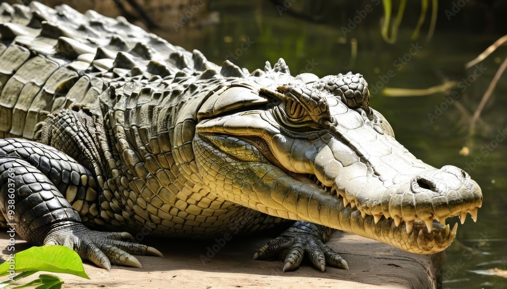 Fototapeta premium Majestic alligator in its natural habitat